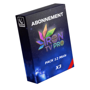 Pack 12 Mois IRON TV PRO/MAX - 3 écrans